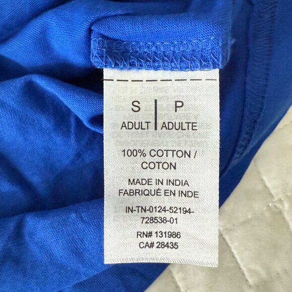 Long Sleeve Blue T-Shirt S Make Market Cotton Adult - Picture 4 of 7